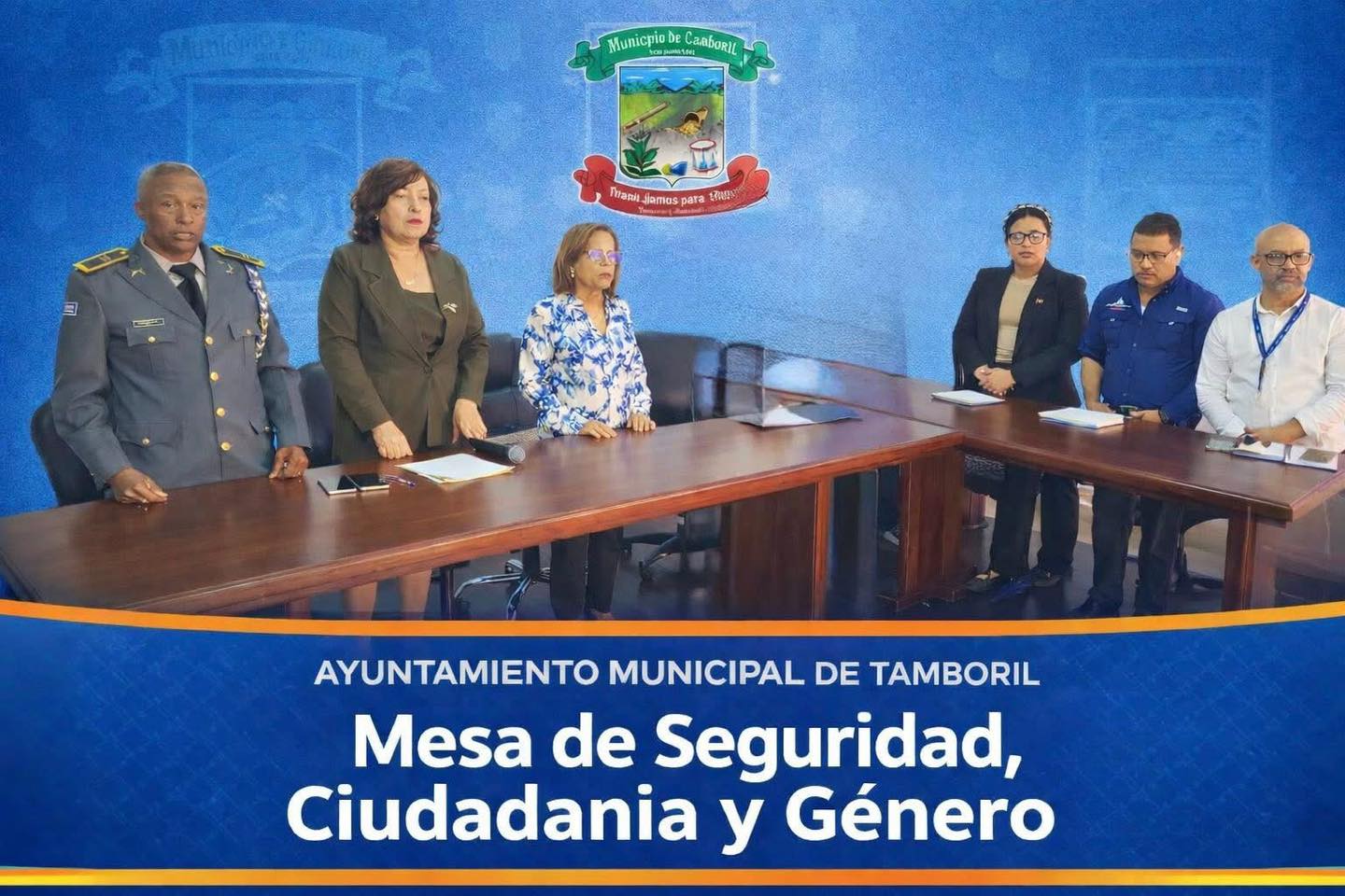 Mesa de Seguridad de Tamboril fortalece el trabajo conjunto por la paz y la seguridad ciudadana.