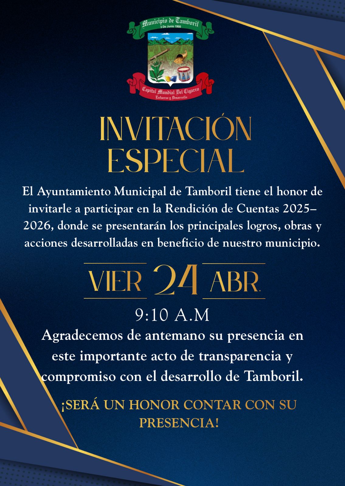 Invitación Especial e Itinerario